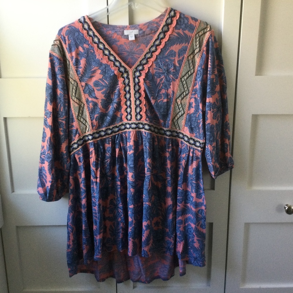 J Jill Boho Dress/Swim Coverup/Flowy Top
